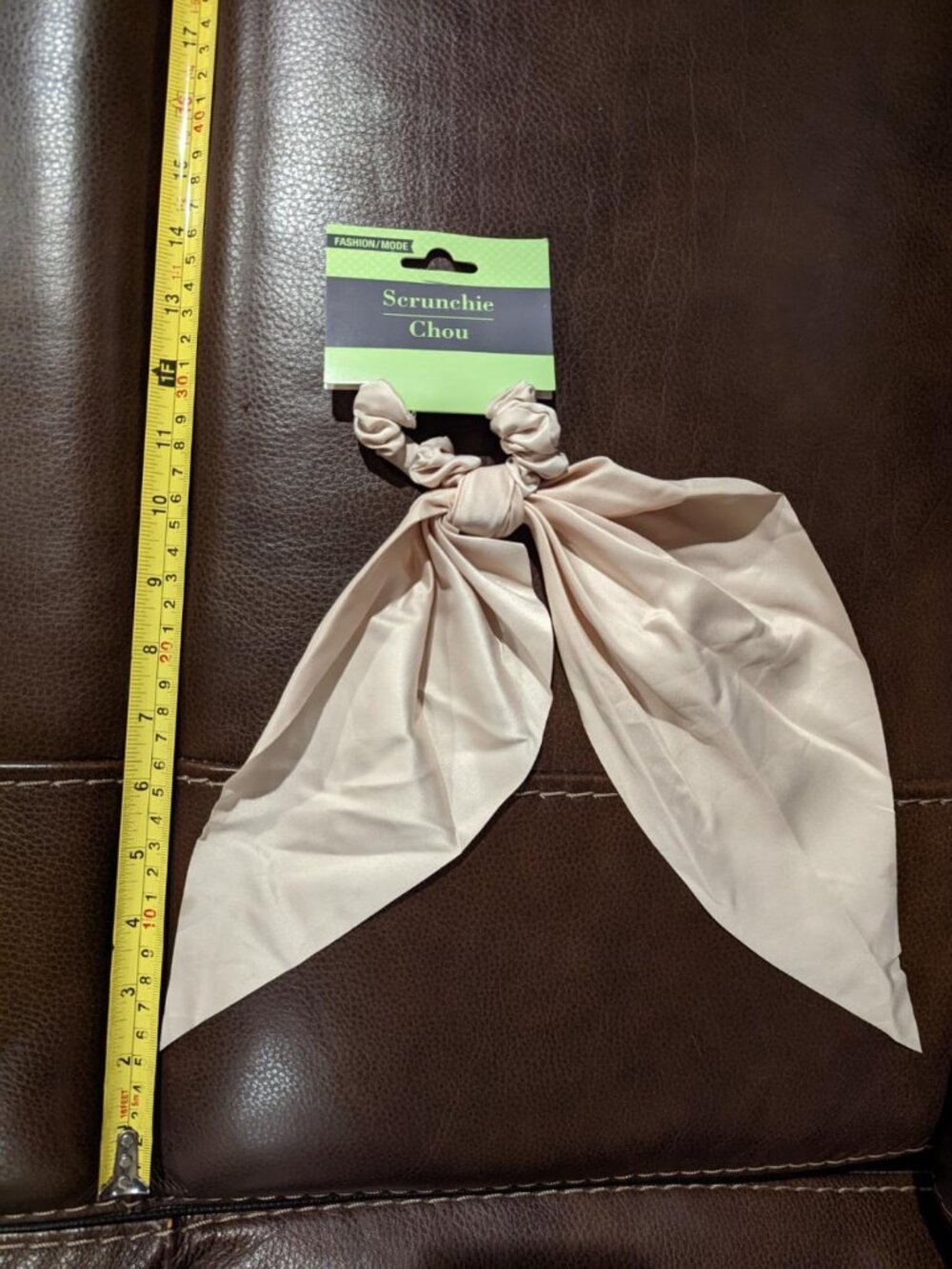 Cream Color Ponytail Scarf Hair Accessories "Scrunchie Chou" (Ship the same day)